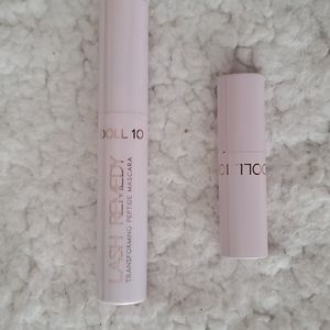 Doll 10 mascara and lipstick